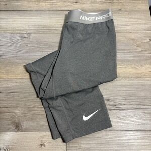 NIKE PRO Compression Women's M Gray Base Layer Training Capri/Tights Workout Gym